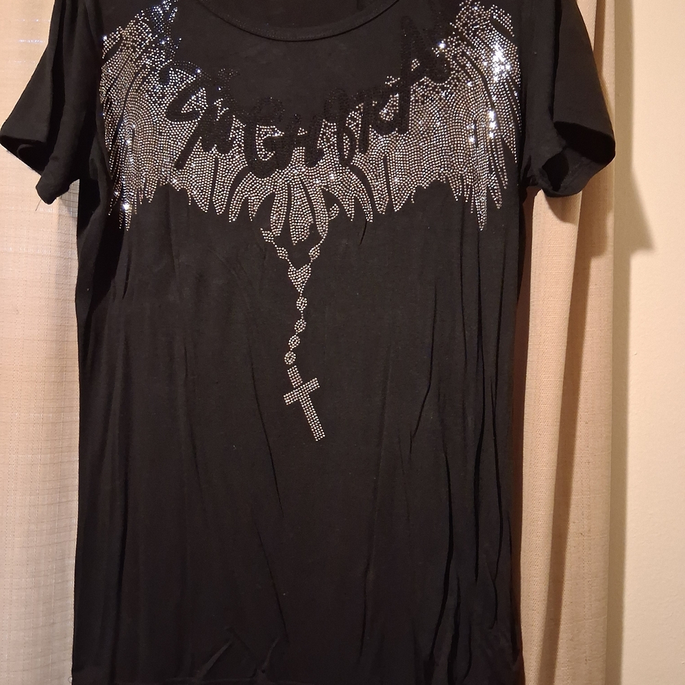 Black Sequin Embellished Women's Top